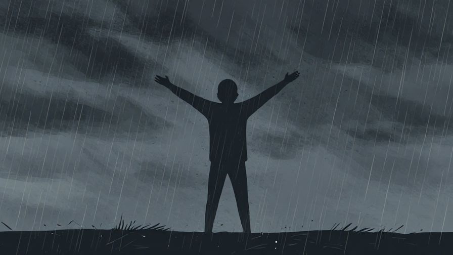 Illustration%20of%20a person standing strong in a storm with rain and wind, symbolizing endurance and strength