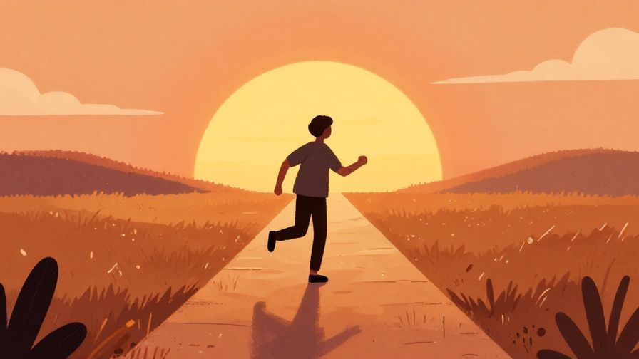 Illustration%20of%20a person stepping confidently onto a path leading into a sunrise, symbolizing continuation, warm colors, illustrated style