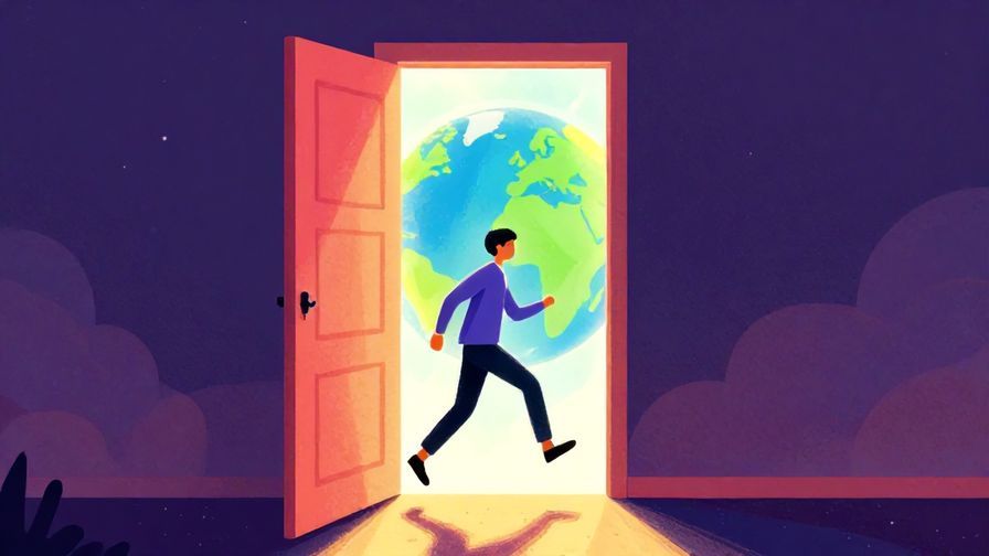 Illustration%20of%20a person stepping through a doorway into a glowing, new world%2C%20symbolizing%20a%20first%20experience%2C%20vibrant%20colors%2C%20illustrated%20style