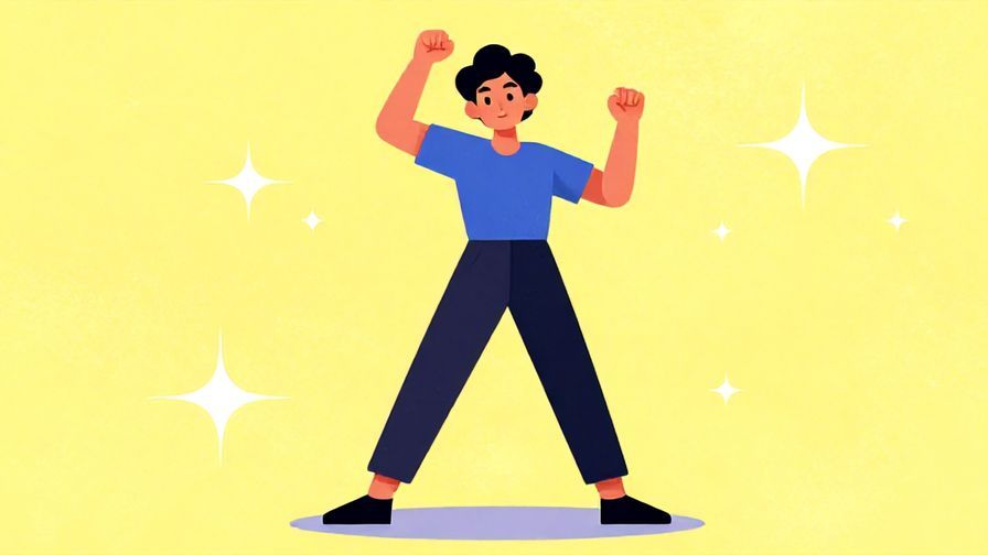 Illustration%20of%20a person striking a confident pose with a sparkling background, vibrant colors, illustrated style