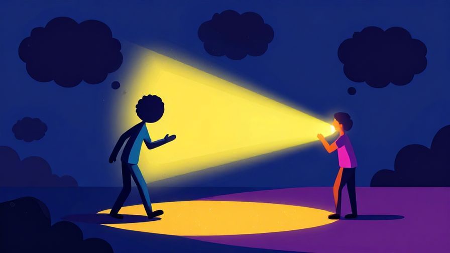 Illustration%20of%20a person surrounded by dark thought bubbles, while a friend shines a light to brighten the space, vibrant colors