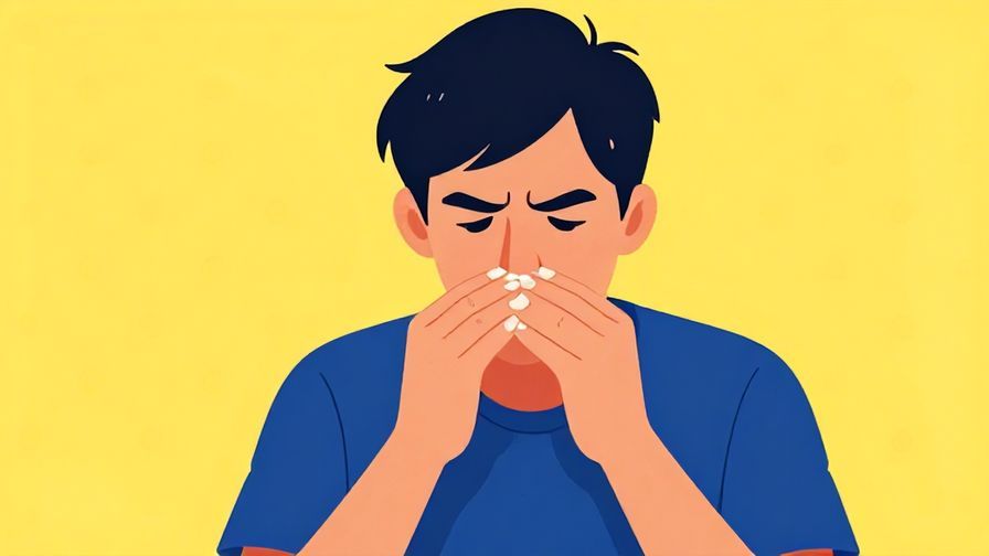 Illustration%20of%20a person taking a deep breath and starting a task, determined facial expression, bright colors