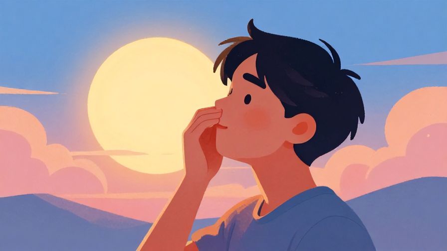 Illustration%20of%20a person taking a deep breath at sunrise, looking refreshed and ready to move forward. Vibrant, hopeful colors, illustrated style