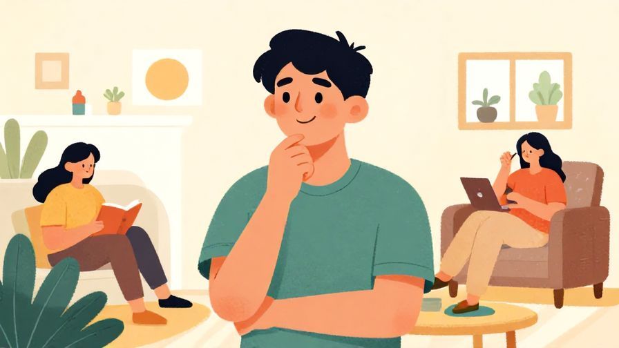 Illustration%20of%20a person thinking happily about weekend activities like hiking and relaxing at home, with soft pastel background, vibrant colors, illustrated style