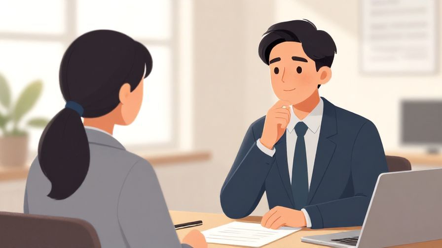 Illustration%20of%20a person thoughtfully expressing disagreement politely, formal office background