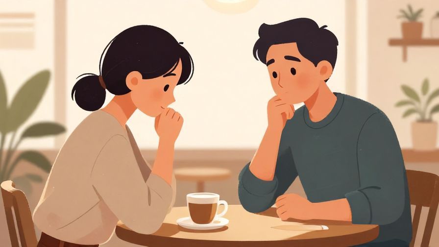 Illustration%20of%20a person thoughtfully nodding during a polite conversation in a café, gentle light