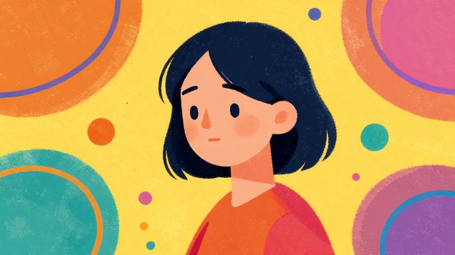 Illustration%20of%20a person turning away from a colorful object with a calm but indifferent expression, soft dots and curved lines in the background, vibrant colors, illustrated style