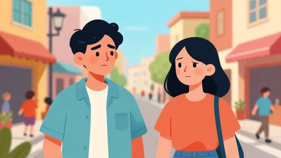 Illustration%20of%20a person warning a friend with a playful but serious face, colorful street scene, lively atmosphere