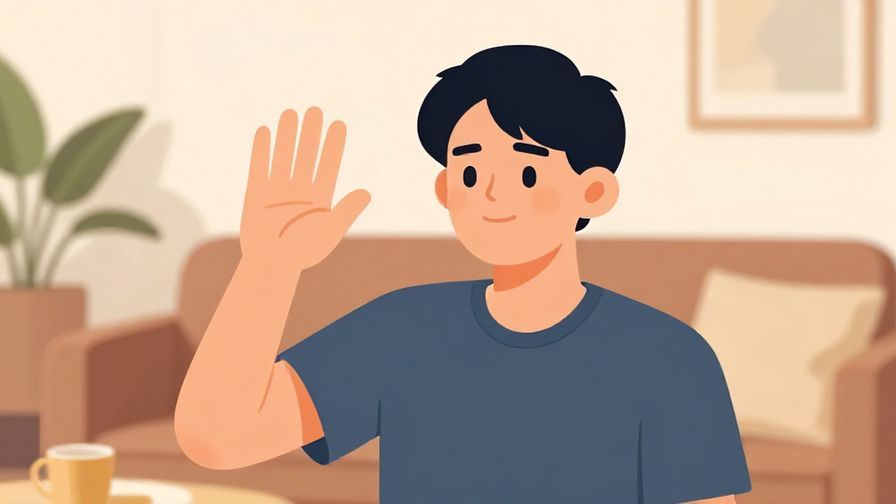 Illustration%20of%20a person waving their hand dismissively with a smirk, casual living room background