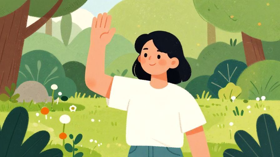 Illustration%20of%20a person waving their hand gently as if saying “no worries” with a relaxed smile, in a peaceful outdoor garden setting%2C%20vibrant%20colors%2C%20illustrated%20style