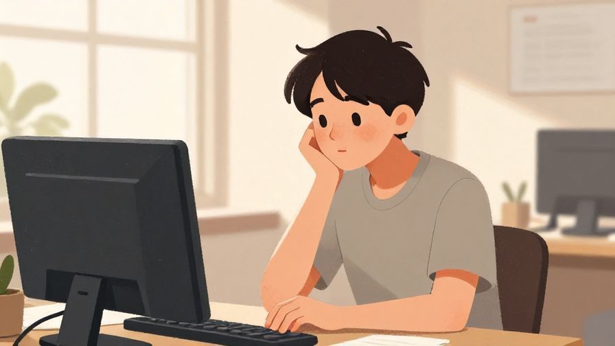 Illustration%20of%20a person with a calm, hopeful expression, sitting at a desk with soft natural light, illustrated style
