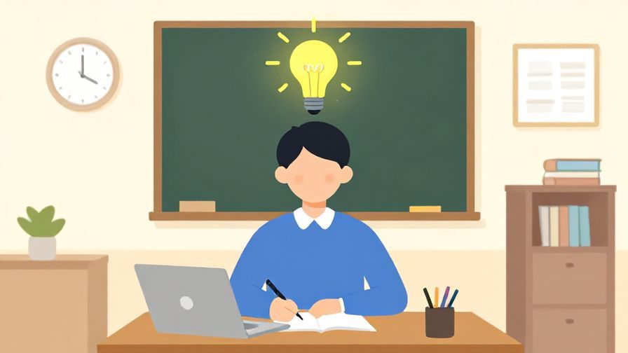 Illustration%20of%20a person with a lightbulb over their head, indicating understanding, bright study room