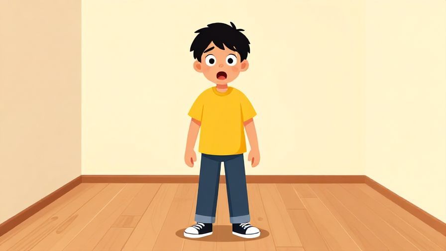 Illustration%20of%20a person with a playful shocked expression standing in an empty room, vibrant colors, casual style, exaggerated emotion