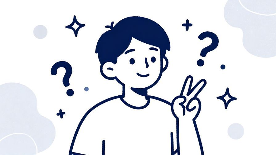 Illustration%20of%20a person with a playful smirk asking a question, surrounded by floating stars and abstract shapes, illustrated style