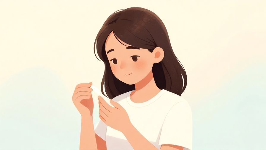 Illustration%20of%20a person with a shy smile, holding a small object delicately, pastel background with gentle light, illustrated style