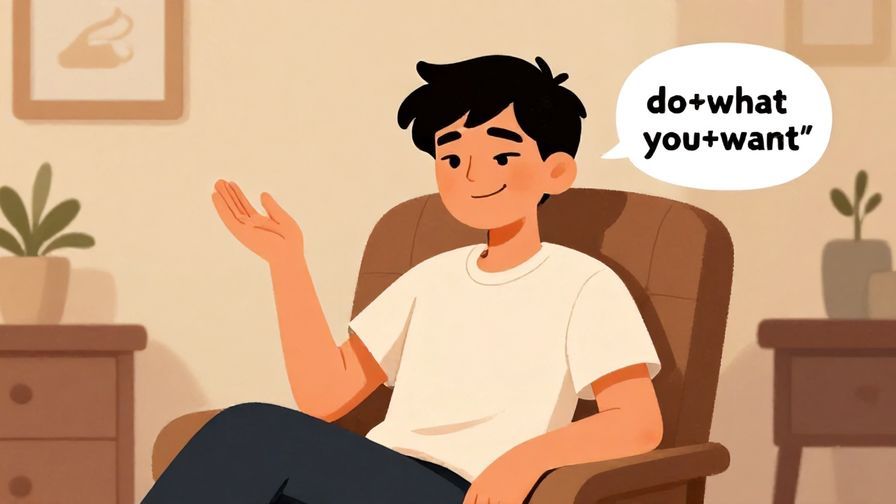 Illustration%20of%20a person with a sly smile leaning back in a chair, giving a casual “do what you want” vibe in a cozy room.