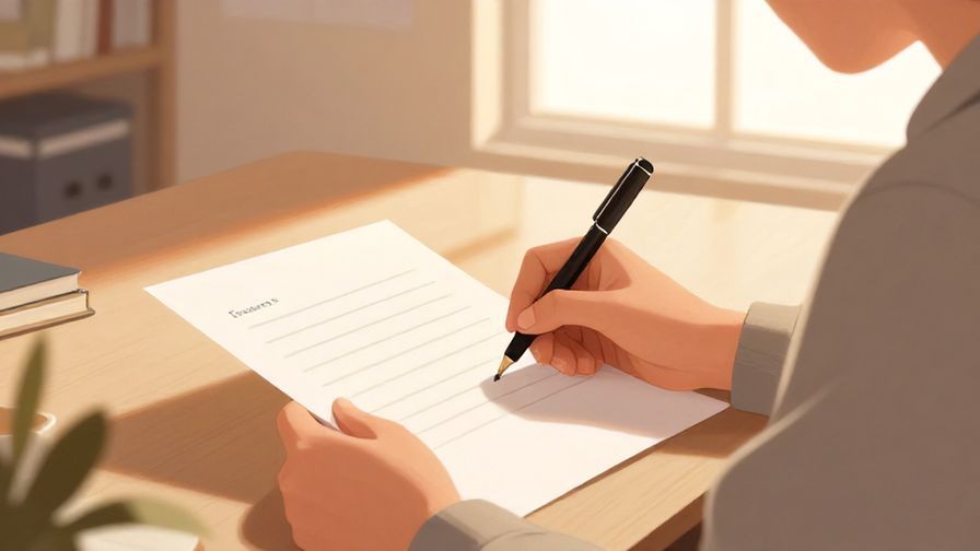 Illustration%20of%20a person writing a polite letter at a desk, soft indoor lighting with a window showing afternoon sun
