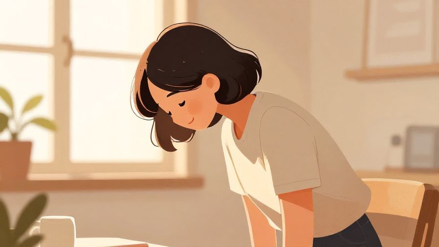 Illustration%20of%20a person%20bowing%20slightly%20with%20a%20warm%20smile%20in%20a%20sunlit%20room%2C%20illustrated%20style