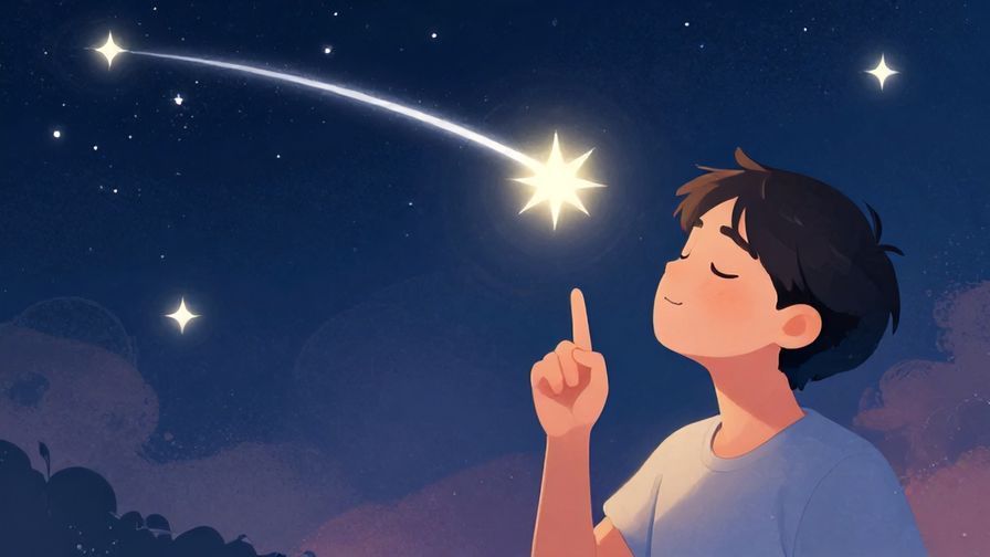 Illustration%20of%20a person%20closing%20their%20eyes%20and%20making%20a%20wish%20toward%20a%20bright%20shooting%20star%20in%20a%20night%20sky%2C%20soft%20glowing%20stars%2C%20vibrant%20colors