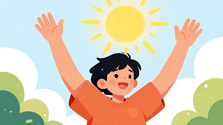 Illustration%20of%20a person%20exclaiming%20with%20hands%20raised%20and%20sun%20beaming%20overhead%2C%20vibrant%20colors%2C%20illustrated%20style