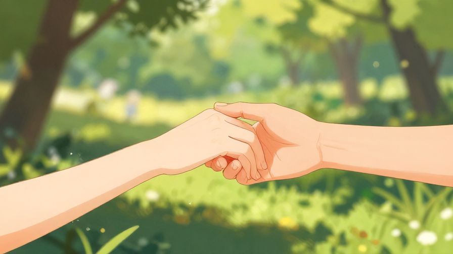 Illustration%20of%20a person%20giving%20a%20subtle%20hand%20gesture%20to%20another%20in%20a%20sunlit%20park%2C%20detailed%20background%2C%20vibrant%20colors%2C%20illustrated%20style