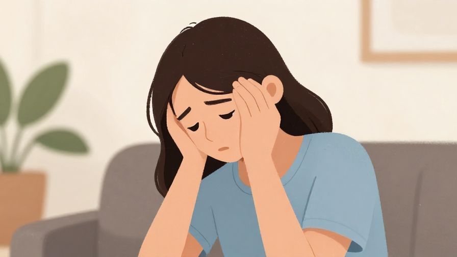 Illustration%20of%20a person%20looking%20disappointed%20with%20slightly%20bowed%20head%2C%20serene%20indoor%20setting%2C%20illustrated%20style