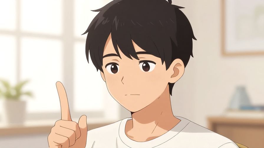 Illustration%20of%20a person%20looking%20gently%20disapproving%2C%20with%20a%20soft%20smile%20and%20a%20light%20finger%20wagging%20gesture%2C%20bright%20room