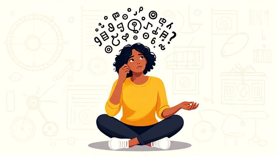 Illustration%20of%20a person%20sitting%20cross-legged%20looking%20puzzled%20with%20complex%20symbols%20floating%20around%20head%2C%20detailed%20background%20and%20vibrant%20colors