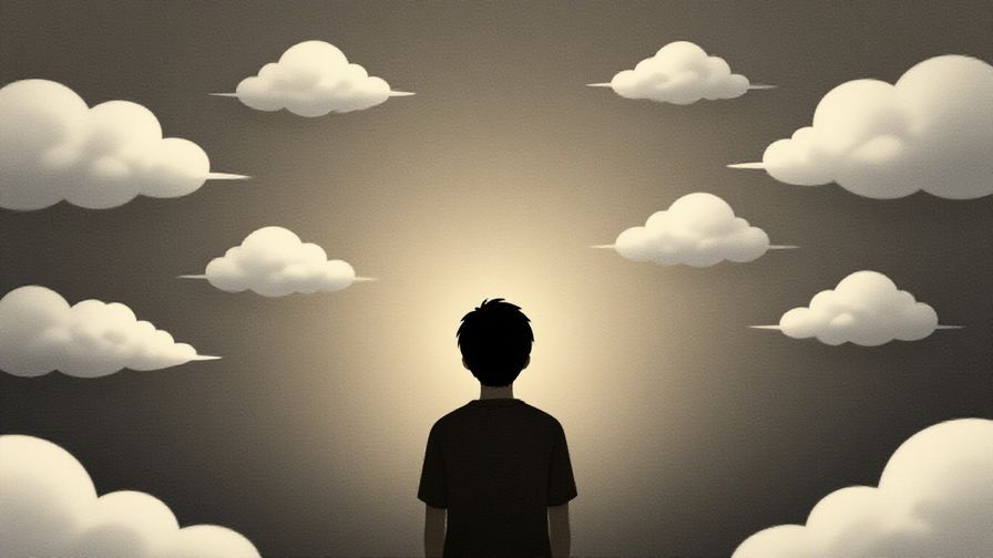 Illustration%20of%20a person%20watching%20a%20distant%20object%20fade%20away%20while memories%20float%20like%20clouds%20around%20them