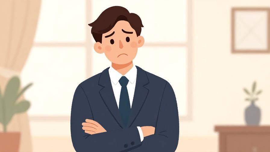 Illustration%20of%20a person%20with%20a%20sad%20expression%20and%20folded%20arms%2C%20formal%20room%20with%20soft%20lighting%2C%20illustrated%20style