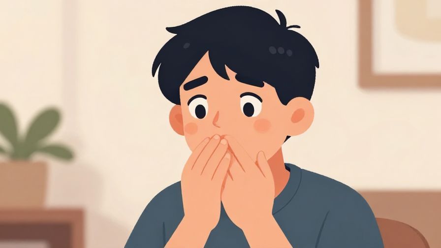 Illustration%20of%20a person%20with%20surprised%20and%20hurt%20expression%2C%20covering%20their%20mouth%2C%20indoor%20setting%20with%20soft%20lighting%2C%20illustrated%20style