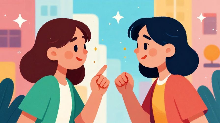 Illustration%20of%20a playful argument between two friends with one teasing the other, bright urban background with stars and soft dots, vibrant colors, illustrated style