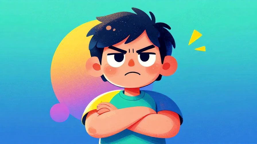 Illustration%20of%20a playful but serious character crossing arms with a slight frown, vibrant colors, illustrated style