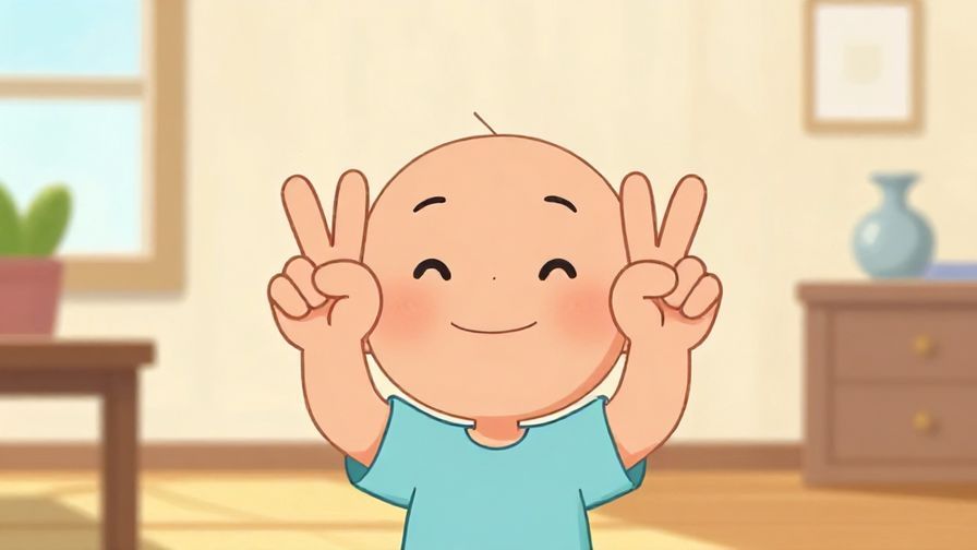 Illustration%20of%20a playful character making a cross sign with their fingers and smiling softly in a bright room