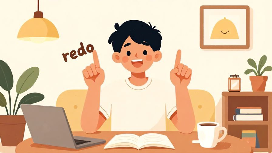 Illustration%20of%20a playful person gesturing “redo” with fingers, relaxed home setting with cozy vibe