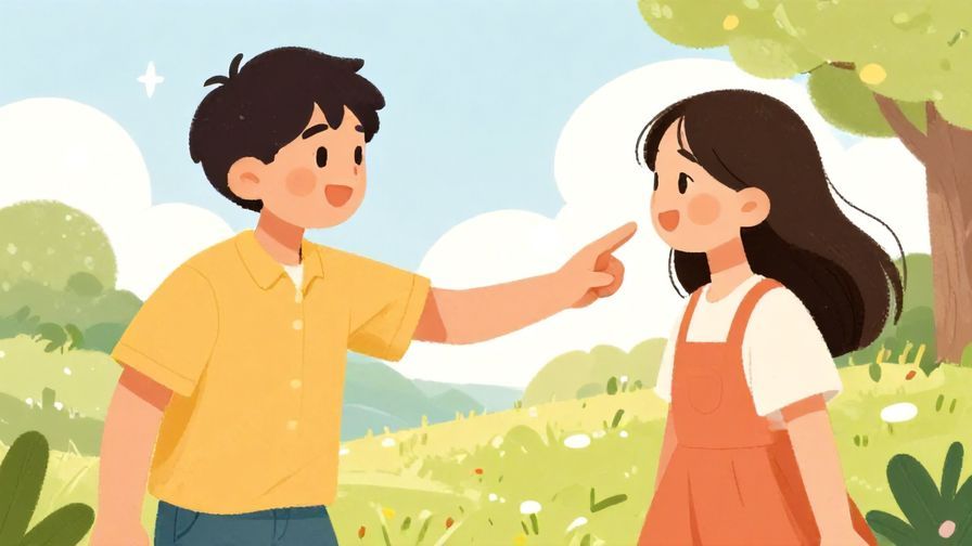 Illustration%20of%20a playful person nudging a friend%2C casual outdoor setting%2C bright colors%2C illustrated style