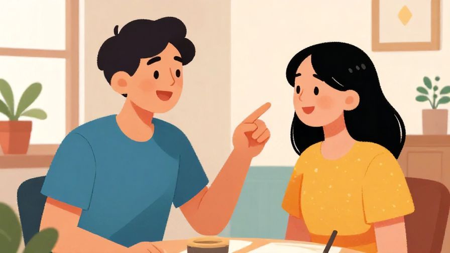 Illustration%20of%20a playful person teasing a friend with a smile, bright colorful room background