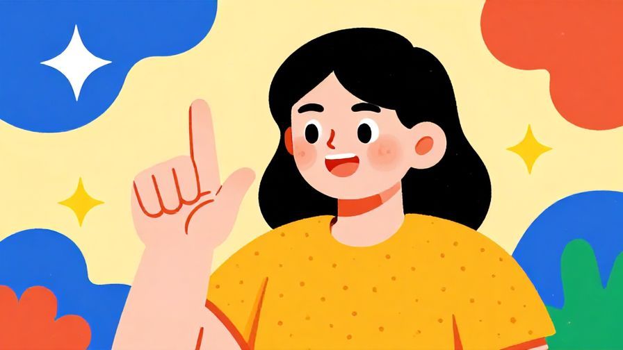 Illustration%20of%20a playful person waving their finger in a teasing, friendly manner, bright colors, lively background with stars and abstract shapes, illustrated style