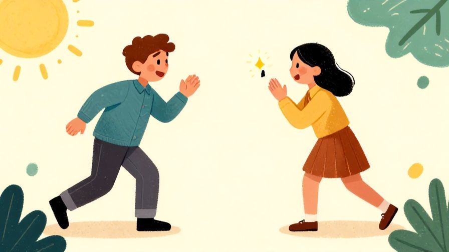 Illustration%20of%20a playful scene where one character surprises another with a light prank, bright colors, illustrated style