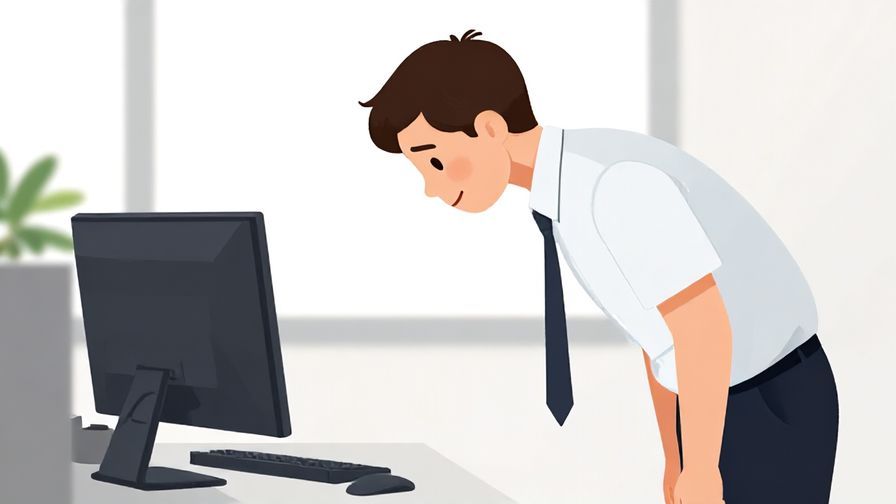 Illustration%20of%20a polite person bowing lightly with a calm expression, office background, illustrated style