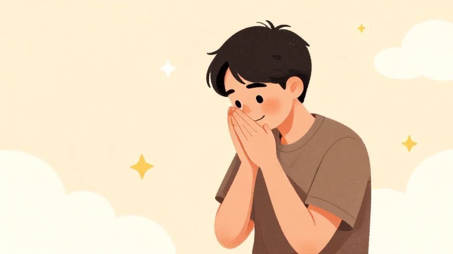 Illustration%20of%20a polite person nodding in agreement with a gentle smile, soft pastel background with stars and clouds, illustrated style