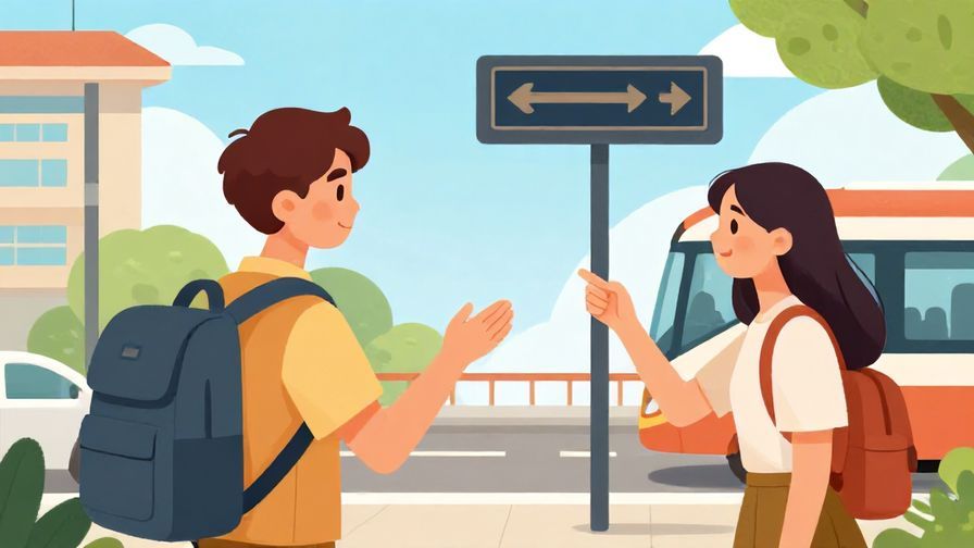Illustration%20of%20a polite traveler asking a local about transportation options near a station%2C%20bright%20colors%2C%20illustrated%20style