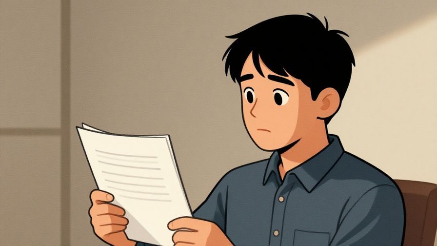 Illustration%20of%20a polite%20person%20looking%20at%20a%20document%20with%20a%20thoughtful%20expression%2C%20soft%20lighting%2C%20illustrated%20style