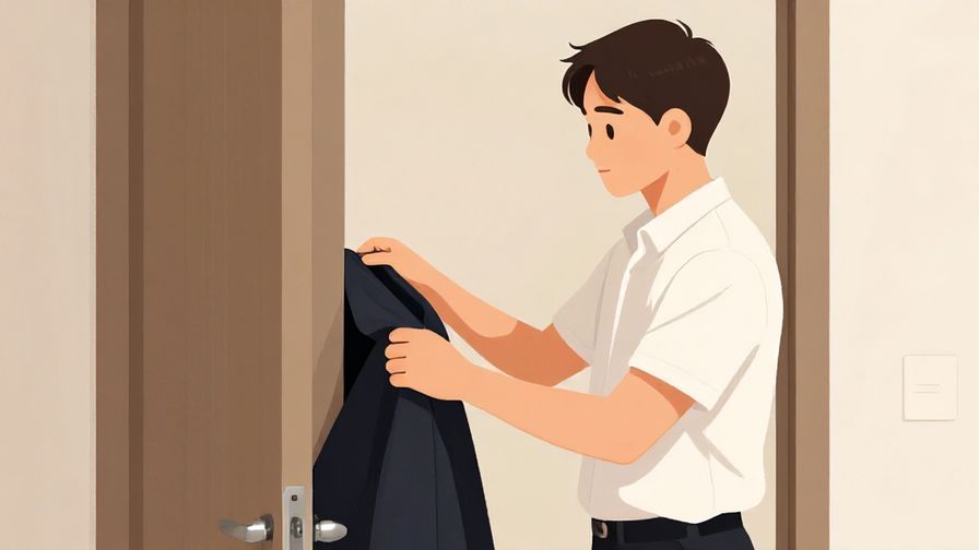 Illustration%20of%20a polite%20person%20removing%20their%20outerwear%20at%20home%20entrance%2C%20calm%20and%20respectful%20expression%2C%20illustrated%20style