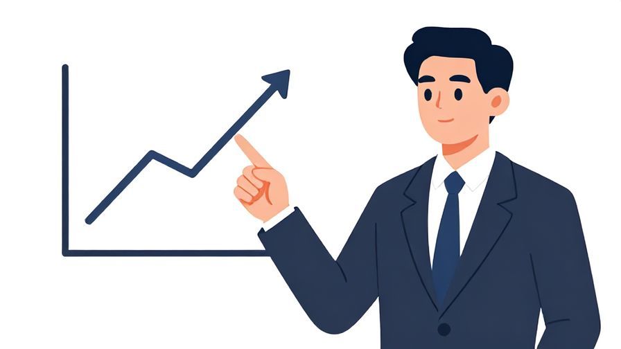 Illustration%20of%20a polite%20person%20smiling%20calmly%20while%20pointing%20to%20a%20chart%20showing%20upward%20growth%2C%20formal%20setting%2C%20well-dressed%20character