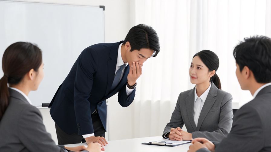 Illustration%20of%20a professional bowing slightly in a meeting, with calm and respectful atmosphere