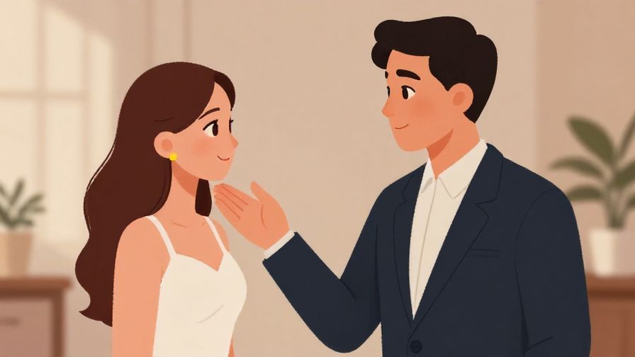 Illustration%20of%20a refined person gently asking if something has happened, elegant interior background, soft lighting