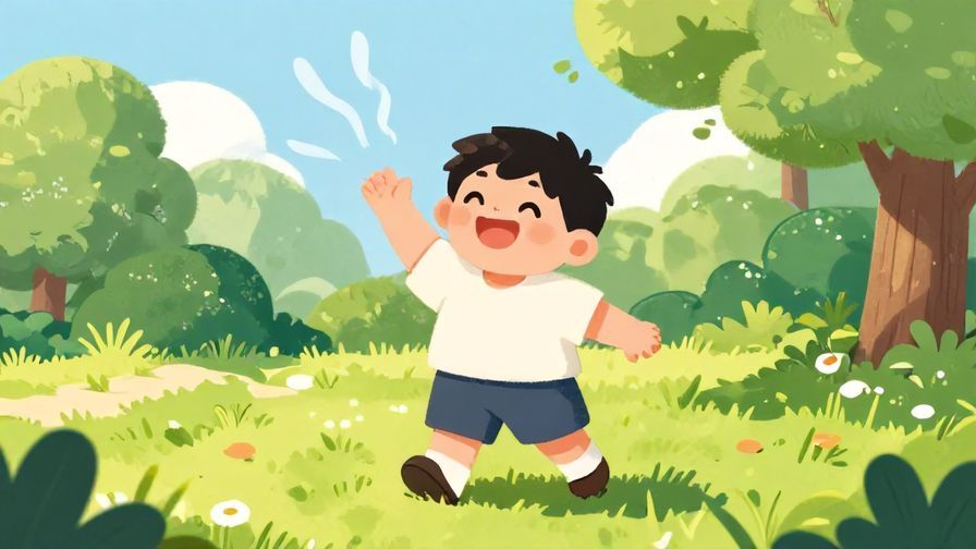 Illustration%20of%20a relaxed character waving with a big smile%20in%20a sunny park%20with gentle breeze and leaves%2C%20vibrant%20colors%2C%20illustrated%20style