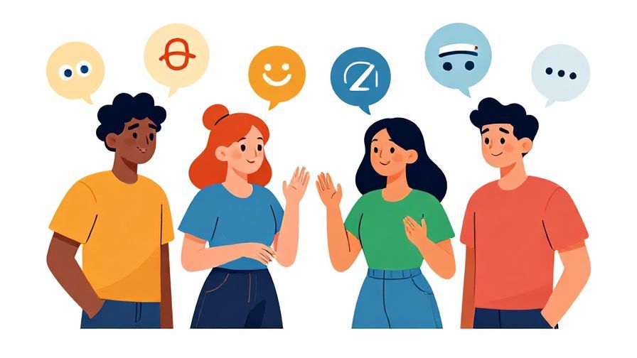 Illustration%20of%20a relaxed conversation%20between friends%20with%20informal%20body%20language%20and%20speech%20bubbles%20showing%20casual%20examples%2C%20vibrant%20colors%2C%20illustrated%20style