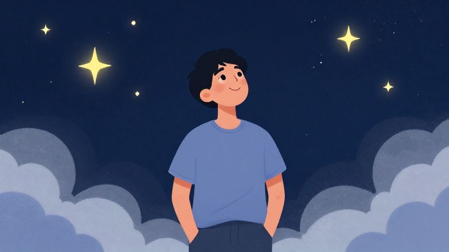 Illustration%20of%20a relaxed person looking up at the night sky with a hopeful smile, hands in pockets, surrounded by stars and soft clouds